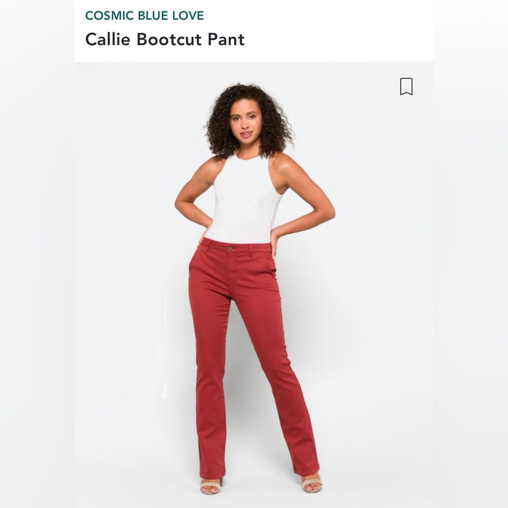 Soft red bootcut pants - never worn!